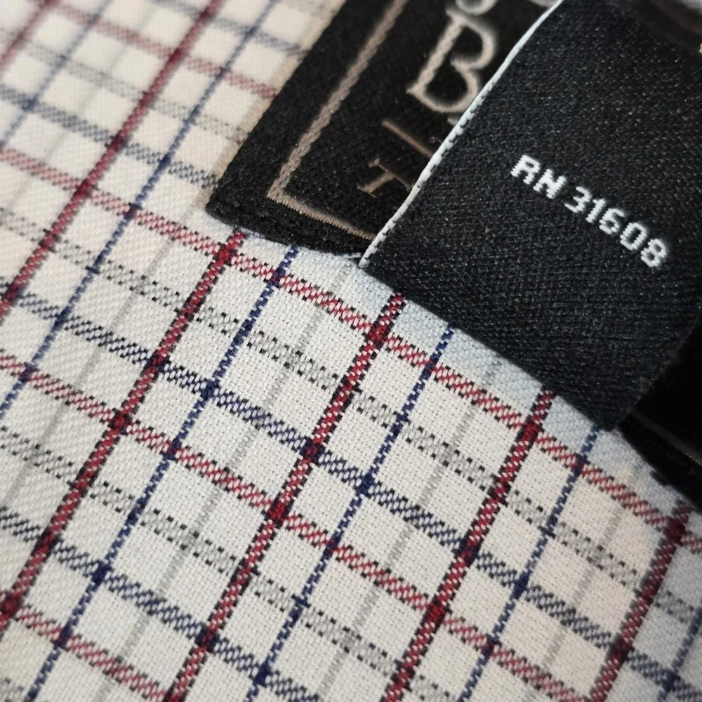 Jos A Bank Shirt Mens 2XL Tattersall Check Traveler Button Down Long Sleeve - Picture 4 of 13